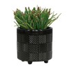 Maggift Planters Textured Planters with Outdoor and Indoor, Decorative Plant Pots for Living Room, Garden, Balcony, Home Decor, Black 12"*12"*12" - image 3 of 4