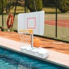 Good Ideas 15 Inch Diameter Pool Shot Wing It Freestanding Poolside Basketball Hoop, Includes 1 Waterproof Vinyl Basketball, White - 4 of 4