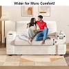 Dyonery 3-in-1 Sleeper Loveseat with Reclining & Storage, 65" Convertible Sofa Bed, USB Ports & Side Table, Grey Chenille - 4 of 4