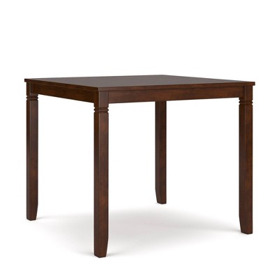 Transitional Warm Brown 5-Piece Counter Height Square Dining Set