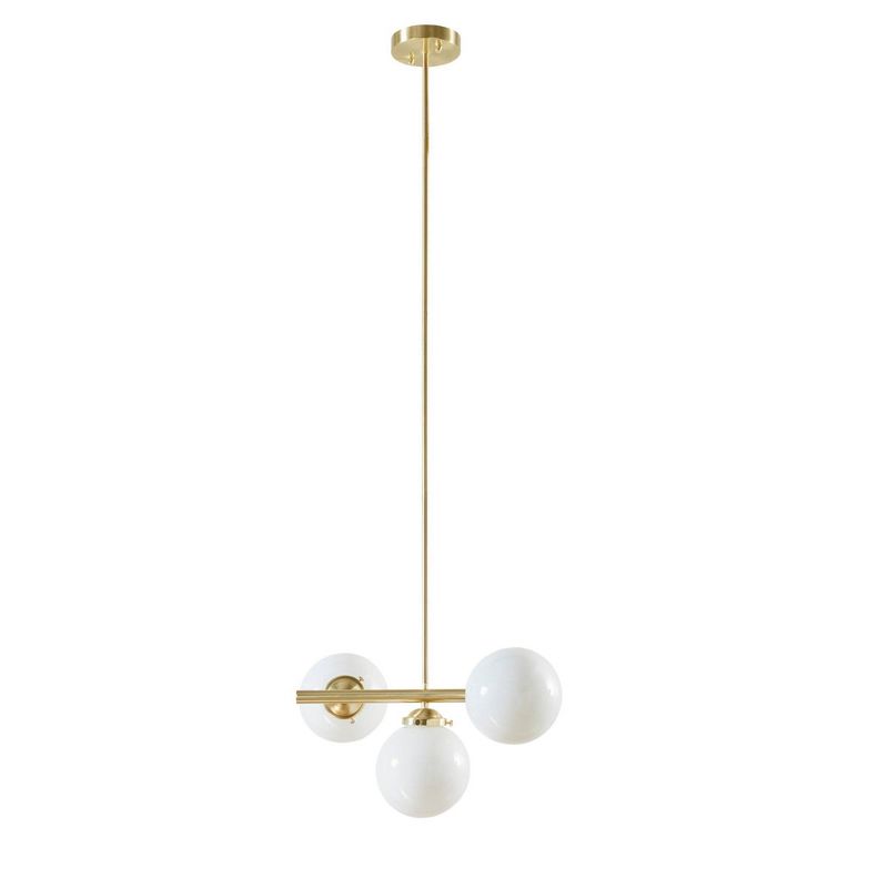 3-Light Aurelia Chandelier with Frosted Glass Globe Gold - Ink+Ivy, 1 of 10