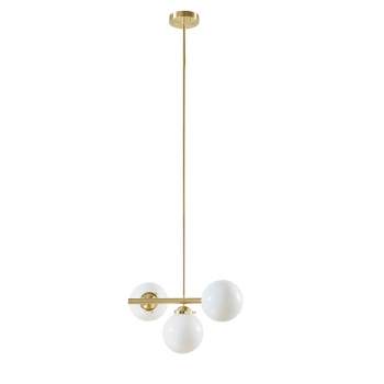 3-Light Aurelia Chandelier with Frosted Glass Globe Gold - Ink+Ivy