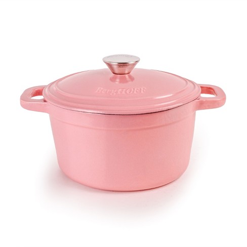 BergHOFF Neo 3 qt. Round Cast Iron Dutch Oven in Pink with Lid