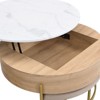 CAVINAS Modern Side Table Set of 5 with Square Coffee Table and 4 Chairs, Center Table with Lift-top Tabletop for Living Room, Bedroom - 4 of 4