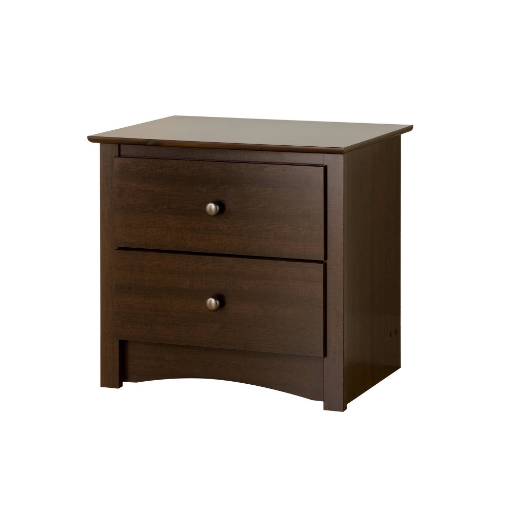 UPC 772398570716 product image for Nightstand Brown - Fremont: Elegant 2 Drawer Storage, Laminated Composite Wood | upcitemdb.com
