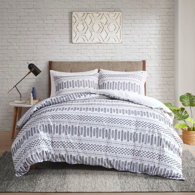 3 Pcs Stylish Stripes Print Jacquard Cotton Comforter Set, All Season Bedding Set, Cozy Home Textile for Modern Bedroom Decor