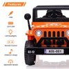 Electric Ride On Car with RC, 12V Kids Ride On Car with Led Lights, Music, Safety Belt, Double Doors, for Kids - 3 of 4