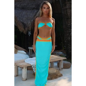 Moda Minx 'Turquoise' Bohemian Bay Ariella Maxi Skirt - 1 of 2