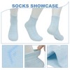 Paaaawaters Women's blue grass breathable sweat-absorbent high-value versatile simple and fresh mid-tube socks twelve pairs(Twelve pairs) - 3 of 4