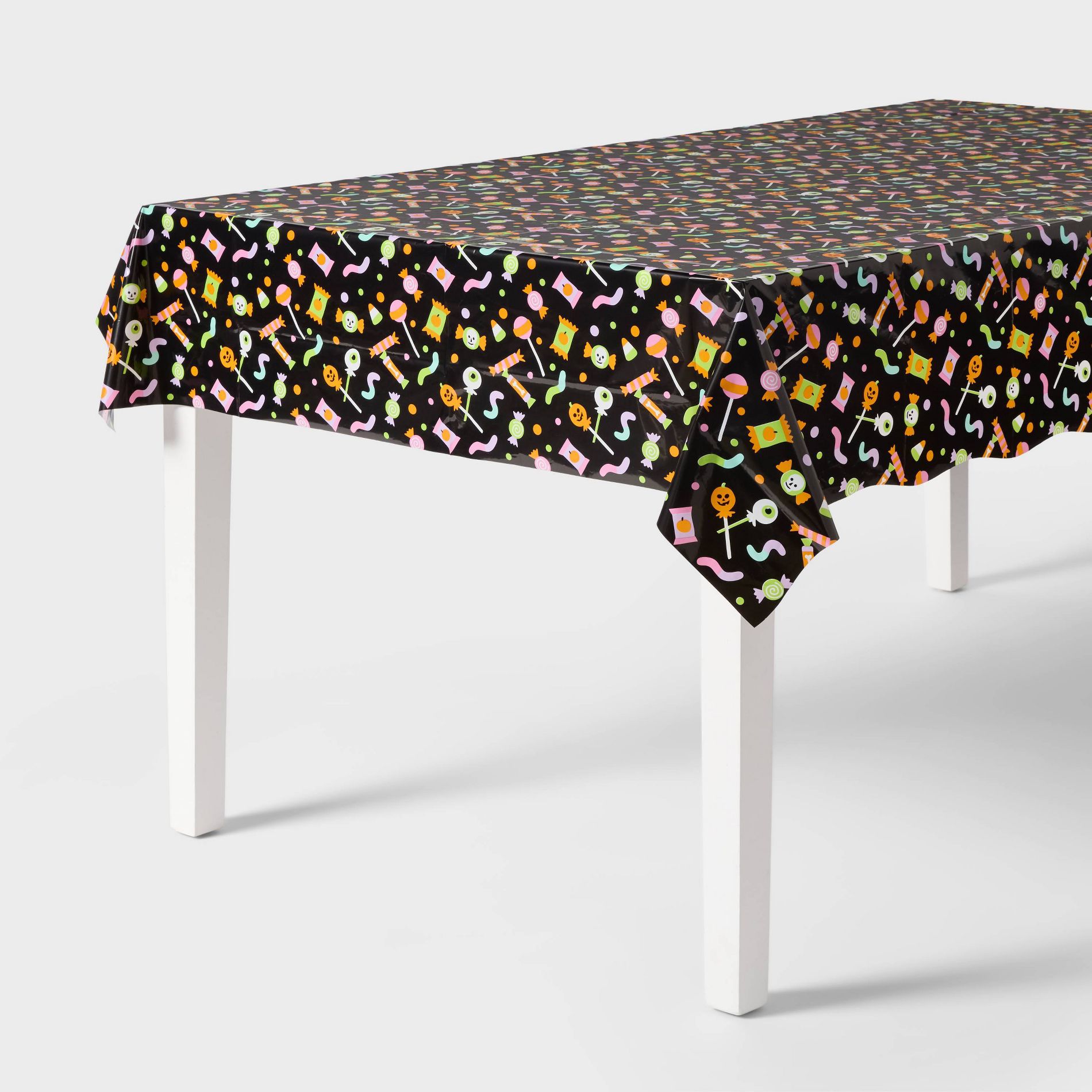 Halloween Candy Toss Plastic Table Cover - Spritz™