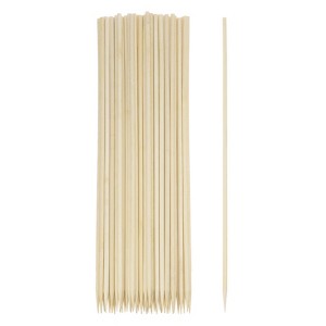 Unique Bargains Bamboo Barbecue Skewers Natural Wooden Cocktail Picks 200 Pcs - 1 of 4