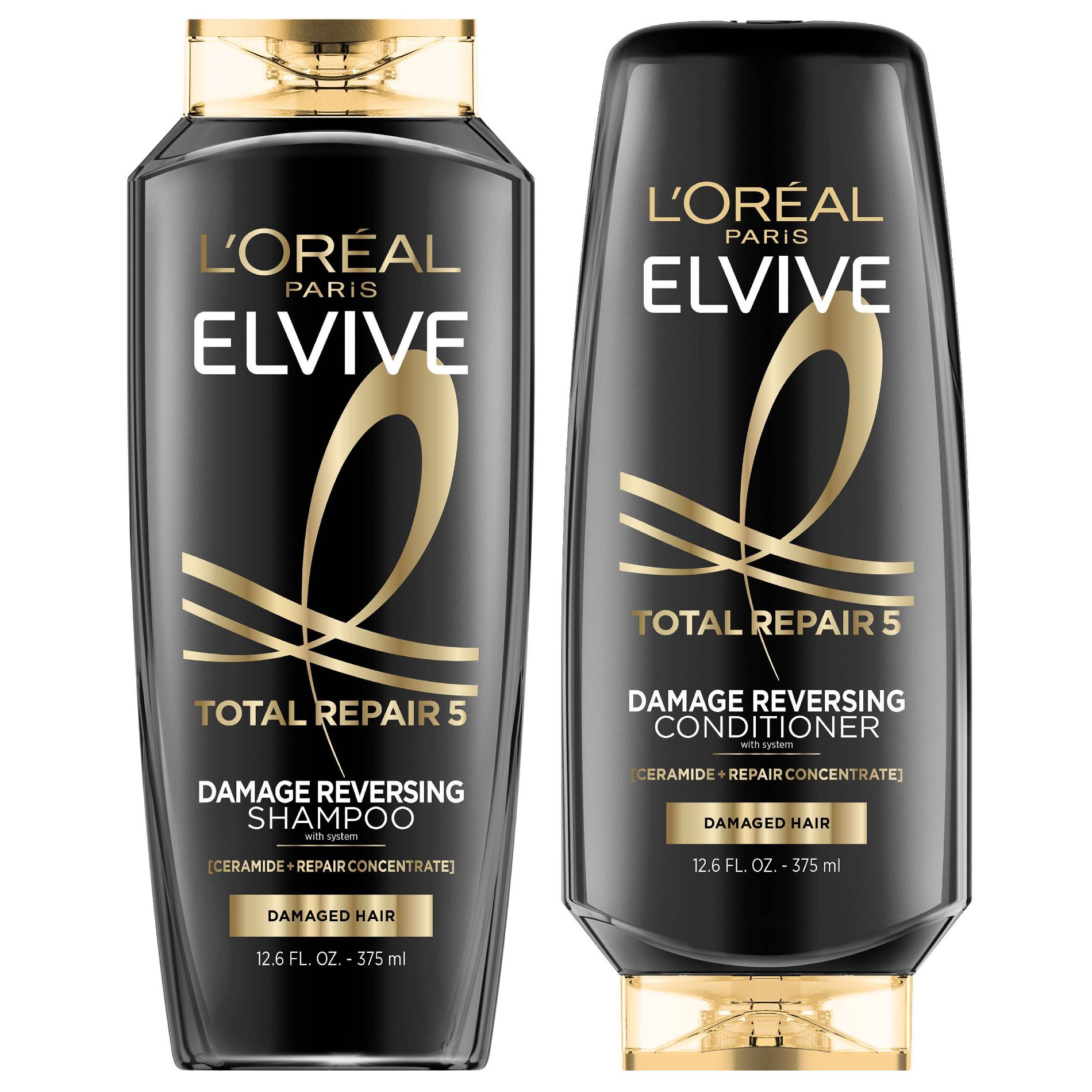 L'Oreal Paris Total Repair 5 Shampoo and Conditioner Set - 25.2 fl oz: Paraben-Free, For Dry Hair, Daily Use