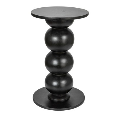 Storied Home Round Over-sized Bubble End Table Black