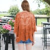 Anna-Kaci Women's Short Embroidered Lace Duster Crop Cardigan with Half Sleeves - 4 of 4