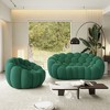 WJShome Single Bubble Chair with Ottoman,Oversized Memory Foam Bubble Lazy Floor Sofa, Modern Upholstered Bean Bag Sofas,Green - 2 of 4