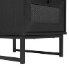 Flash Furniture Malaki Mid-Century Modern Nightstand or End Table with Rattan Accented Drawer, Open Upper Shelf, and Metal Legs - 3 of 4