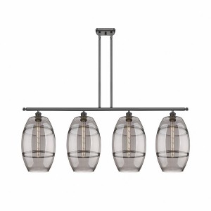 Vaz - 4 Light Stem Hung Island In Industrial Style-19 Inches Tall and 48.25 Inches Wide - 1 of 1