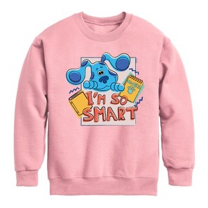 Boys' - Blue's Clues & You! - I'm So Smart Graphic Long Sleeve Fleece Sweatshirt - 1 of 3
