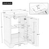 Gulches Modern Bathroom Vanity, 20" with Sink, Adjustable Shelf & Soft-Closing Door, Natural Wood Finish - 3 of 4