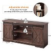 Farmhouse TV Stand and Entertainment Center for TV Up to 65 Inches with Sliding Barn Doors, TV Media Storage Console Table - 3 of 4