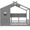 Twin/Full Size House Platform Bed Frame Toddler Floor Bed Kids Montessori Bed Playhouse Bed with Storage Shelf - ModernLuxe - 4 of 4