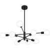 POWLIG 8-Light Black Modern Sputnik Sphere Chandelier for Living Room, Kitchen, Bedroom, Dining Room - 2 of 4