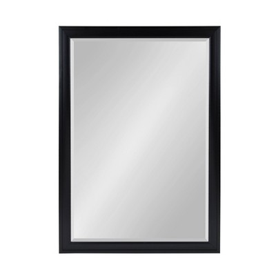 28" x 40" Bosc Framed Wall Mirror Black - DesignOvation