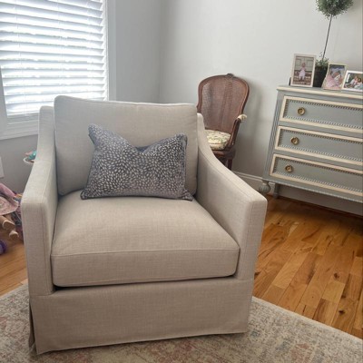 Vivian Park Upholstered Swivel Chair Cream - Thresholdâ¢ Designed With Studio Mcgee : Target