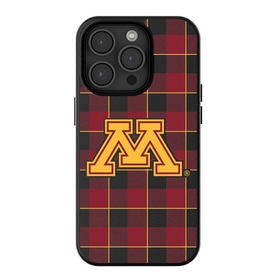 Keyscaper NCAA Big Ten Universities Plaid MagSafe Compatible Cell Phone Case for Apple iPhone