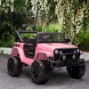 Aosom 12V Kids Ride On Car, Electric Battery Powered Off Road Truck Toy with Parent Remote Control, Adjustable Speed, Black - 3 of 4
