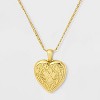 14K Gold Dipped Heart Charm Initial Necklace - A New Day™ Gold - 2 of 4