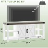 DobleePy 60" Farmhouse TV Stand with Doors & Shelves, Entertainment Center for TVs up to 65", Spacious and Durable Storage - 2 of 4