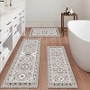 FURNIinspire Floor Mats 3 Piece Modern Kitchen Rug Non-Slip Floor Carpet Large Machine Washable Area Rugs for Bathroom, Beige, 20"*60" - 2 of 4