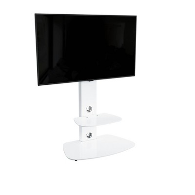 Lucerne White TV Stand with Mount and Shelves for 32-65" TVs