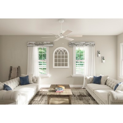 Matte White 52" 6-Blade Ceiling Fan with Reversible Blades