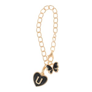 Unique Bargains Butterfly Heart Cup Chain Charm Water Cup Pendant 1 Pc - 1 of 4