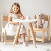 ROBOTIME Accent Chairs, Wooden Toddler Chair with Backrest, Sturdy Kids Chairs for Toddlers Children, 2 PCS, Brown, 11"*10.6"*16.9" - 2 of 4
