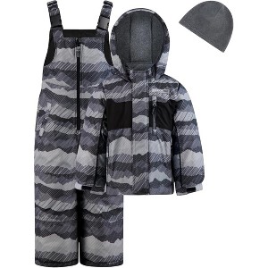 LONDON FOG Little/Big Boys' Heavyweight 2-Piece Coat & Snowbib Snowsuit Sets - 1 of 4