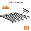 Homhougo Queen Bed Frame, Metal Low Platform Bed Frame, Queen Size Bed Frame with Metal Slat Support, Mattress Foundation, Under Bed Storage, White - 3 of 4