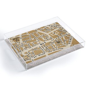Holli Zollinger PARIS MAP RUSTIC Acrylic Tray - Deny Designs - 1 of 4