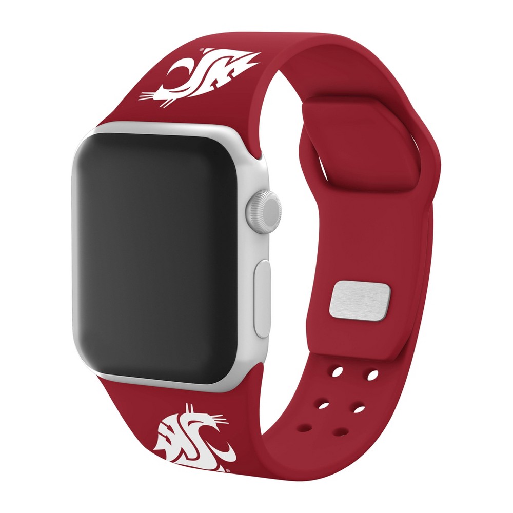 Photos - Watch Strap NCAA Washington State Cougars Silicone Apple Watch Band 42/44/45/49mm