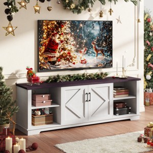 EROMMY 70" Wood TV Stand With Adjustable Shelves - 1 of 4