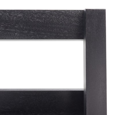 Lavina Black 3-Tier Industrial Etagere with Drawer