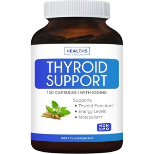 Thyroid Support Capsules, Hypothyroidism Supplement for Women & Men, Ashwagandha Root, Zinc, Selenium, Vitamin B12 Complex, Health's Harmony - 1 of 4