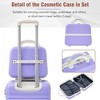 Maggift 3 PCS Bag and Luggage Sets, with Spinner Wheels and Zippers Lightweight Suitcase, for business trips and travel, Purple, 20.1"*12.4"*30.3" - 2 of 4
