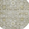 Taupe Beige And Gold Oriental Washable Indoor Outdoor Area Rug - 4 of 4