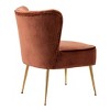 WestinTrends Phoebe Upholstered Tufted Velvet Accent Chair With Metal Leg - 4 of 4
