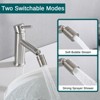 ALEXOUN Brushed Nickle Bathroom Faucet for 2 Mode Faucet for Bathroom Sink with 360° Rotating Aerator - 2 of 4