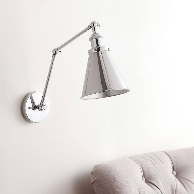 7&#34; Adjustable Arm Metal Rover Wall Sconce (Includes Energy Efficient Light Bulb) Silver - JONATHAN Y, 4 of 7