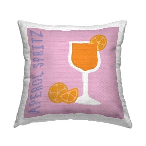 Stupell Industries Aperol Spritz Cocktail Outdoor Decorative Throw Pillow, 18 x 18 - 1 of 3